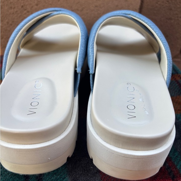 Vionic Vesta Sandals blue leather shoes 11 - Picture 4 of 8
